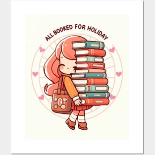 Kawaii Love Booked For Holiday Christmas Posters and Art